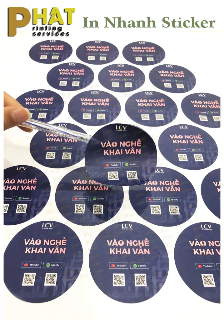 In tem nhãn 9 In Nhanh Sticker Theo Yêu Cầu Tại Nhà In Phát