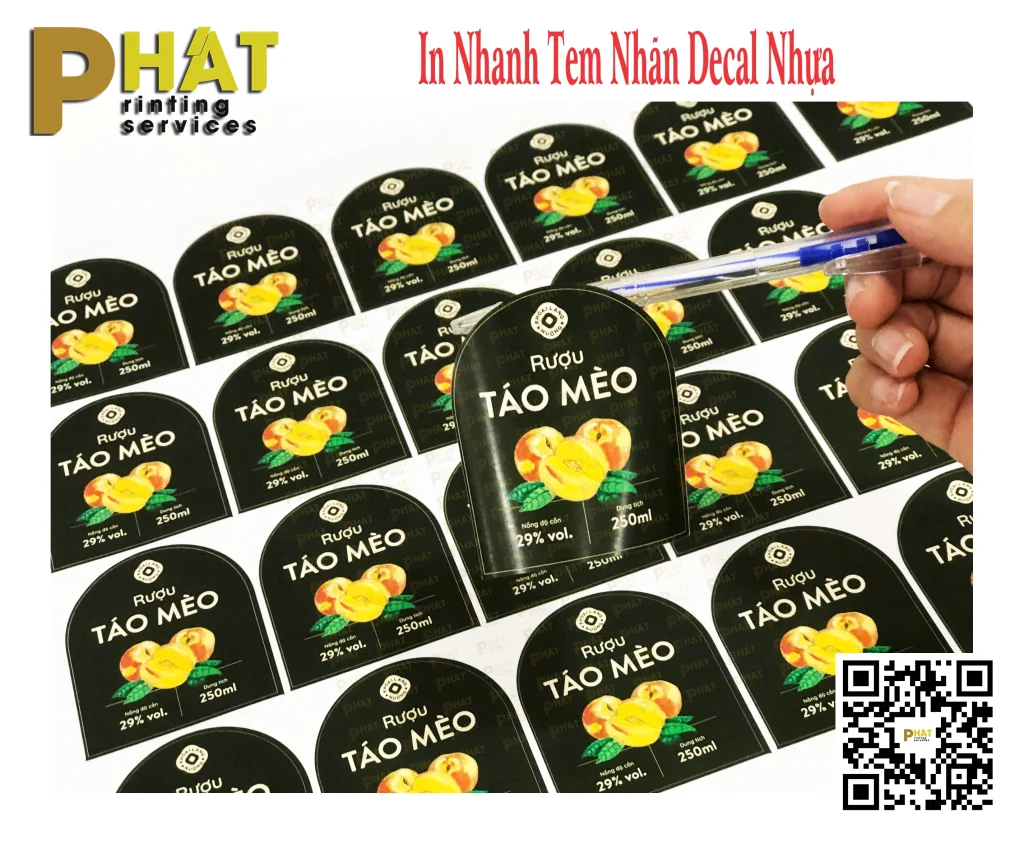 In tem nhãn 10 in tem nhãn Decal Nhựa Tại In Nhanh Phát