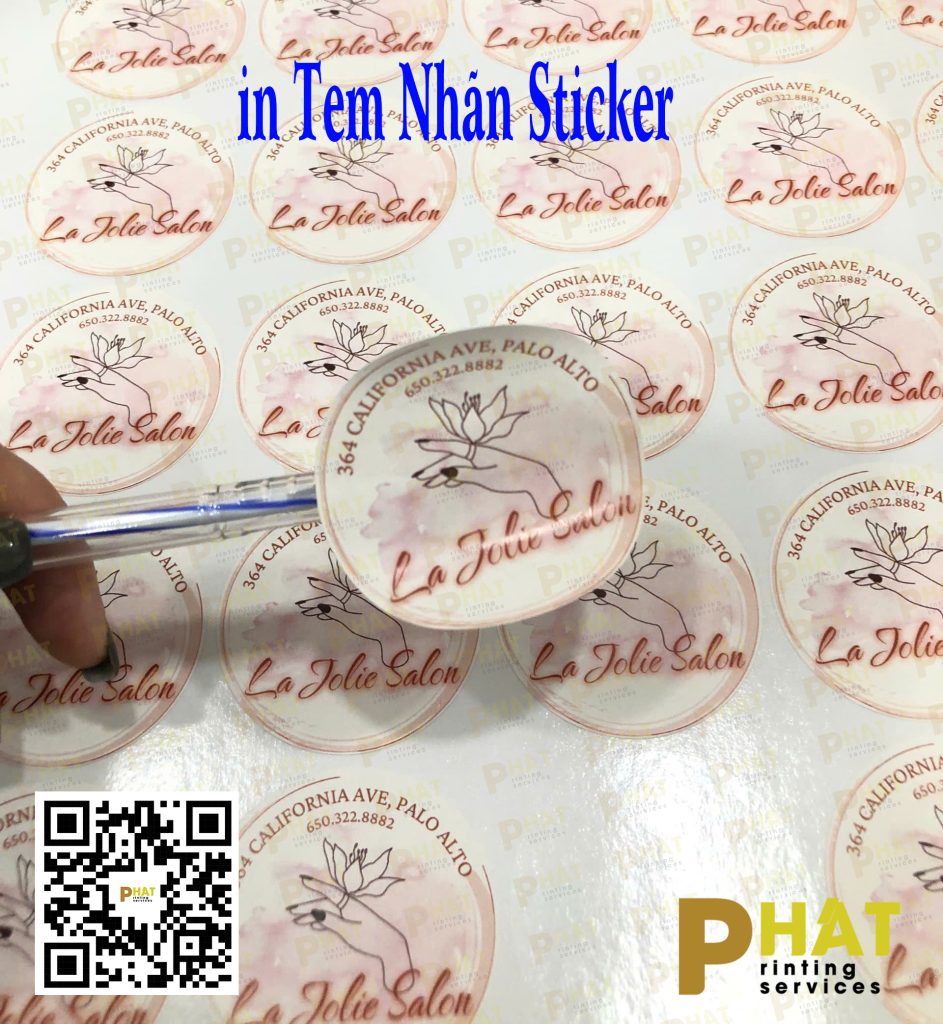 In tem nhãn 8 In Sticker Decal tại Nhà in Phát