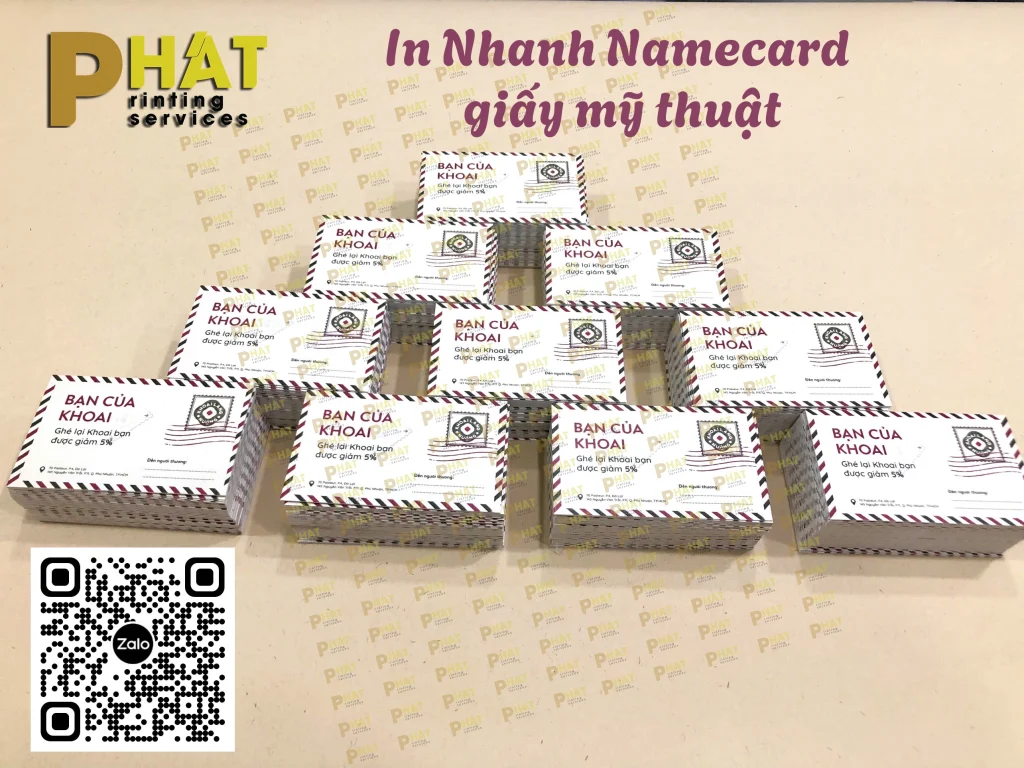 In Name card Giấy Mỹ Thuật 2 In Name card giấy mỹ thuật tại Nhà in Phát