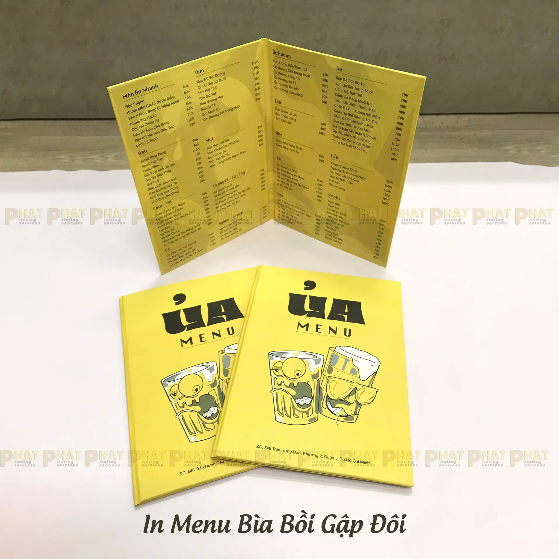In Menu Bìa Bồi Gập Đôi 1 In Menu Bìa Bồi Gập Đôi tại Nhà in Phát