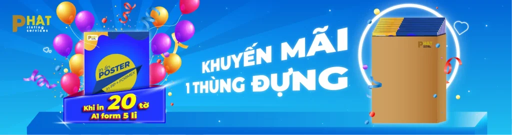 Khuyến Mãi Tặng Thùng A1 tại Nhà in Phát