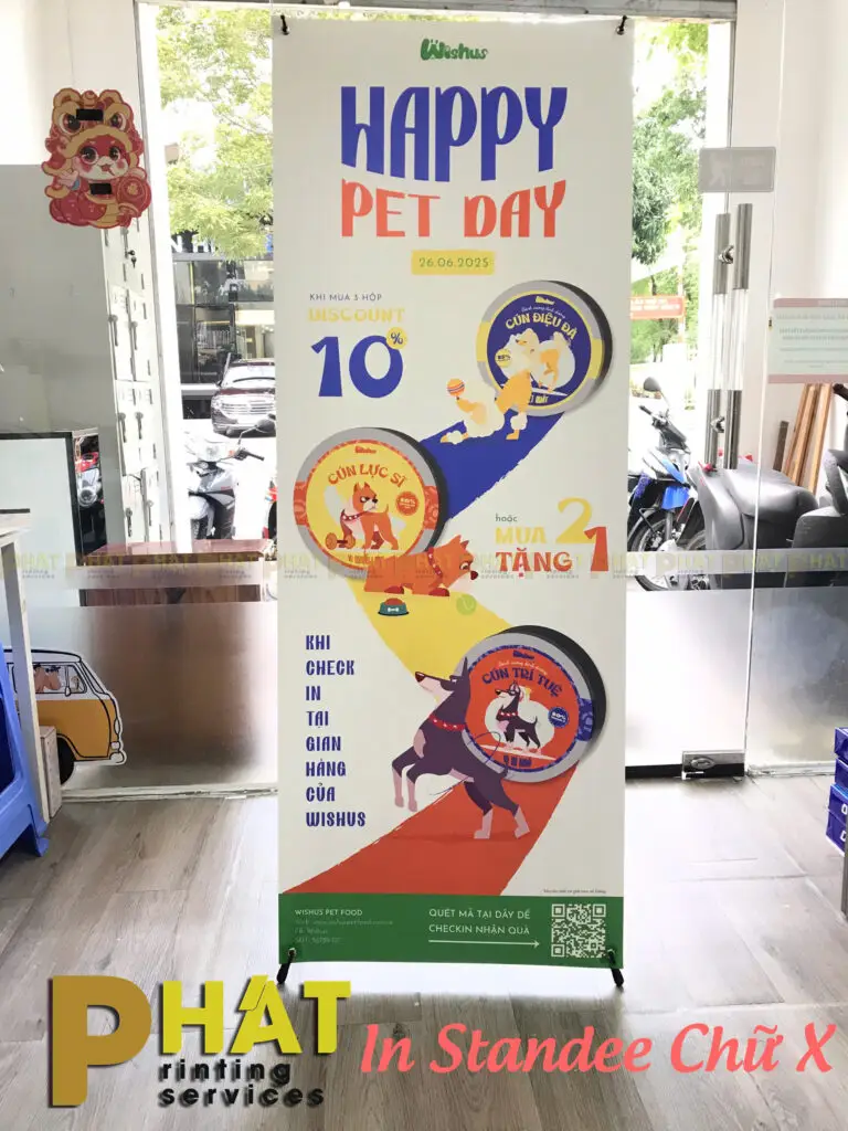 Dịch vụ in nhanh Quận Thủ Đức 6 In Standee chữ X tại Nhà in Phát In Nhanh Quận Thủ Đức