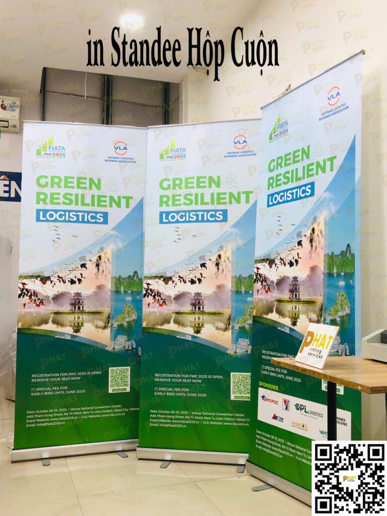 in standee hộp cuốn tại Nhà in Phát