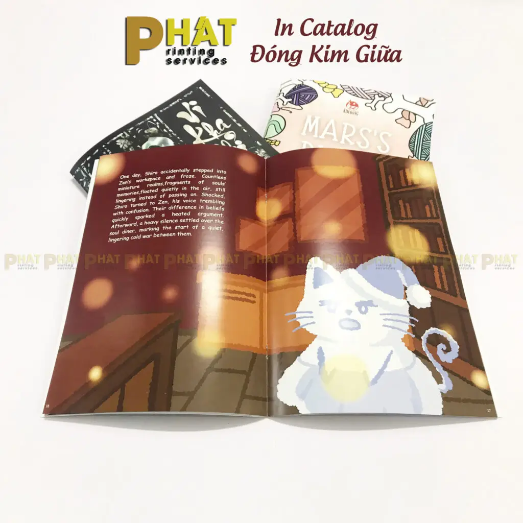 In Catalogue đóng kim giữa tại Nhà in Phát