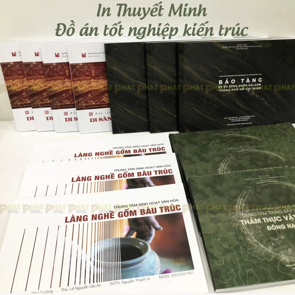 In Đồ Án Kiến Trúc 4 In Thuyết Minh Tốt Nghiệp tại Nhà in Phát - In đồ án tốt nghiệp kiến trúc
