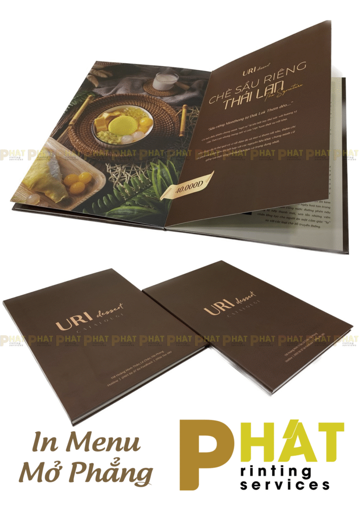 In Nhanh Menu là gì? 4 In menu mở phẳng bìa bồi tại Nhà in Phát