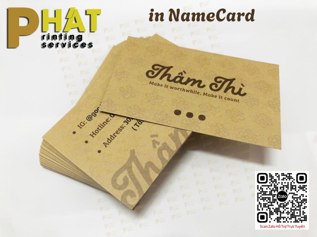 In Name Card Quận Bình Thạnh tại Nhà in Phát
