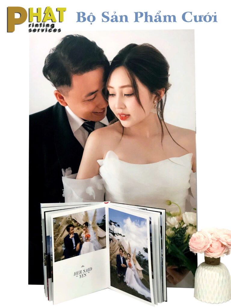 Dịch Vụ In Ấn Đám Cưới 2 In Ấn Đám Cưới - In Bảng Cưới Chào Mừng Và Album Photobook Cưới tại Nhà in Phát