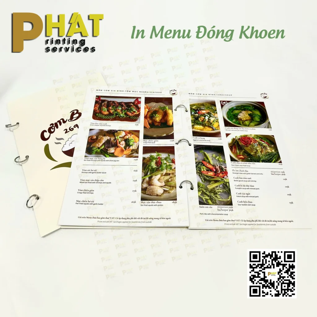 In Menu 2 In Menu Đóng Khoen tại In Nhanh Phát